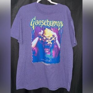 Purple Goosebumps Graphic T-Shirt the haunted mask